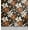 Burnt Orange Camel Brown, variant on Ambesonne Floral Peel & Stick Wallpaper for Home, Goth Flowers Grunge Details, 13"x36", Ginger Grey Yellow Brown