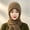 Khaki, variant on Women's 2-in-1 Knitted Earflap Hat with Scarf, Windproof Warm Beanie for Cold Weather