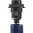 thumbnail image 2 of Livabliss Aviara Rustic Accent Table Lamp, 15-inch, Dark Blue with Wheat Scalloped Shade, 2 of 5