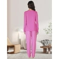 thumbnail image 4 of Womens Pajama Sets Long Sleeve Long Pants Pajamas for Women Cat Print Womens Soft Sleepwear with Pocket 2 Piece Cute Women's Loungewear Set, S-XXL, 4 of 10