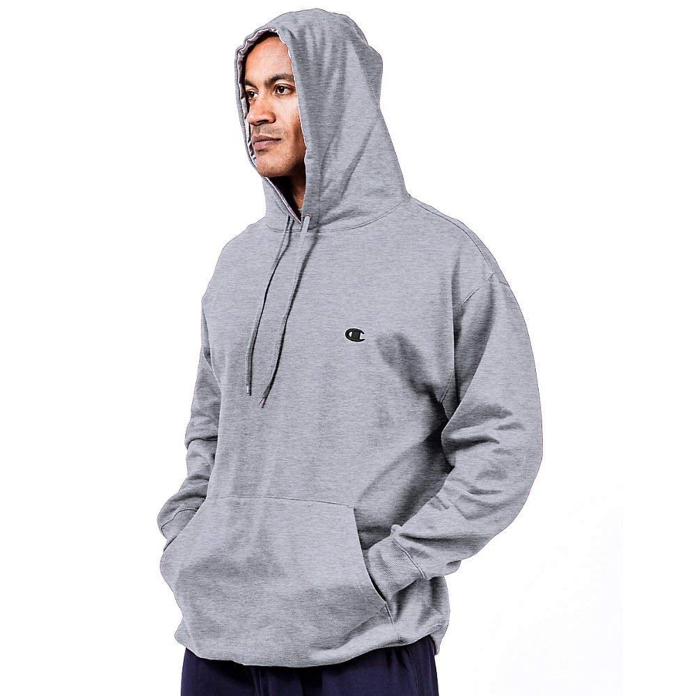 Champion Mens Big and Tall Fleece Pullover Hoodie With Mesh Lined Hood ...