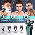 thumbnail image 5 of Maquinilla de afeitar eléctrica para hombres, afeitadoras rotativas para hombres, afeitadora eléctrica recargable impermeable, húmeda y seca para rostros de hombres con cabezal inalámbrico y flotante,, 5 of 5