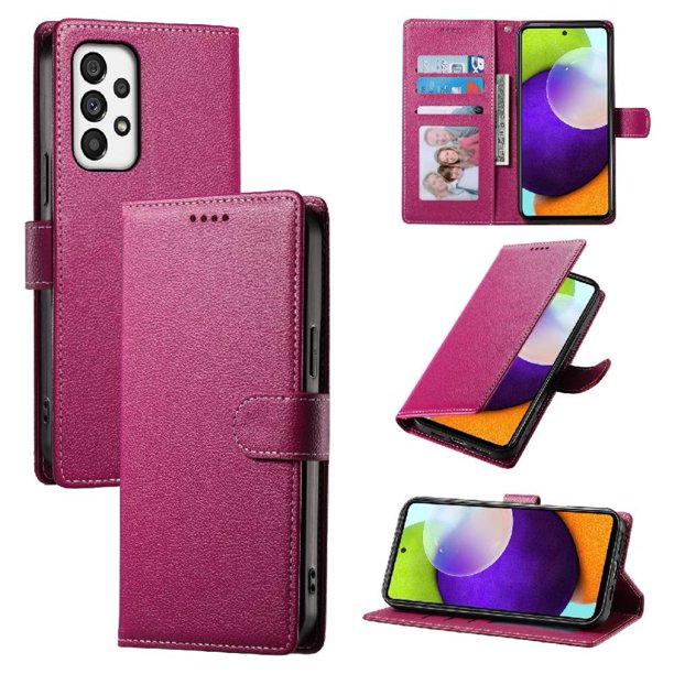 Funda para FOXDOCK Samsung Galaxy A73 5G– Cuero Premium, 3 ranuras para tarjetas, Protección contra impactos