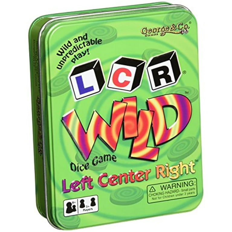 LCR Wild Dice Game with Three Wild Dice and 24 Chips by George 
