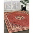 thumbnail image 2 of Ahgly Company Indoor Rectangle Traditional Sunrise Orange Medallion Area Rugs, 8' x 10', 2 of 6