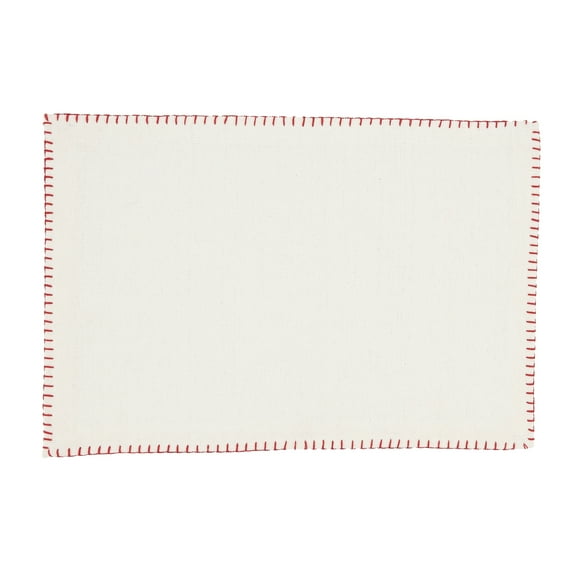 Saro Lifestyle Celena Collection Whip Stitched Design Cotton Placemat (Set of 4)