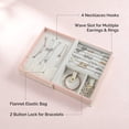 thumbnail image 4 of Casegrace Diary Jewelry Box With Magnetic Lock Leather Double Side Organizer For Women Girls Earrings Ring Necklace Storage Case, 4 of 8
