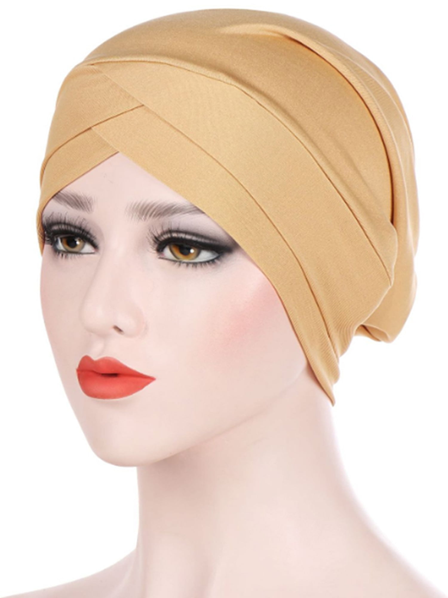 Islamic Women Turban Hat Head Scarf Long Tail Hijabs Chemo Cap Headwear Pleated