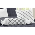 thumbnail image 4 of Legacy Decor 9 pc Pleated Microfiber Comforter Set, Dark Grey and White Color, Full Size, 4 of 6