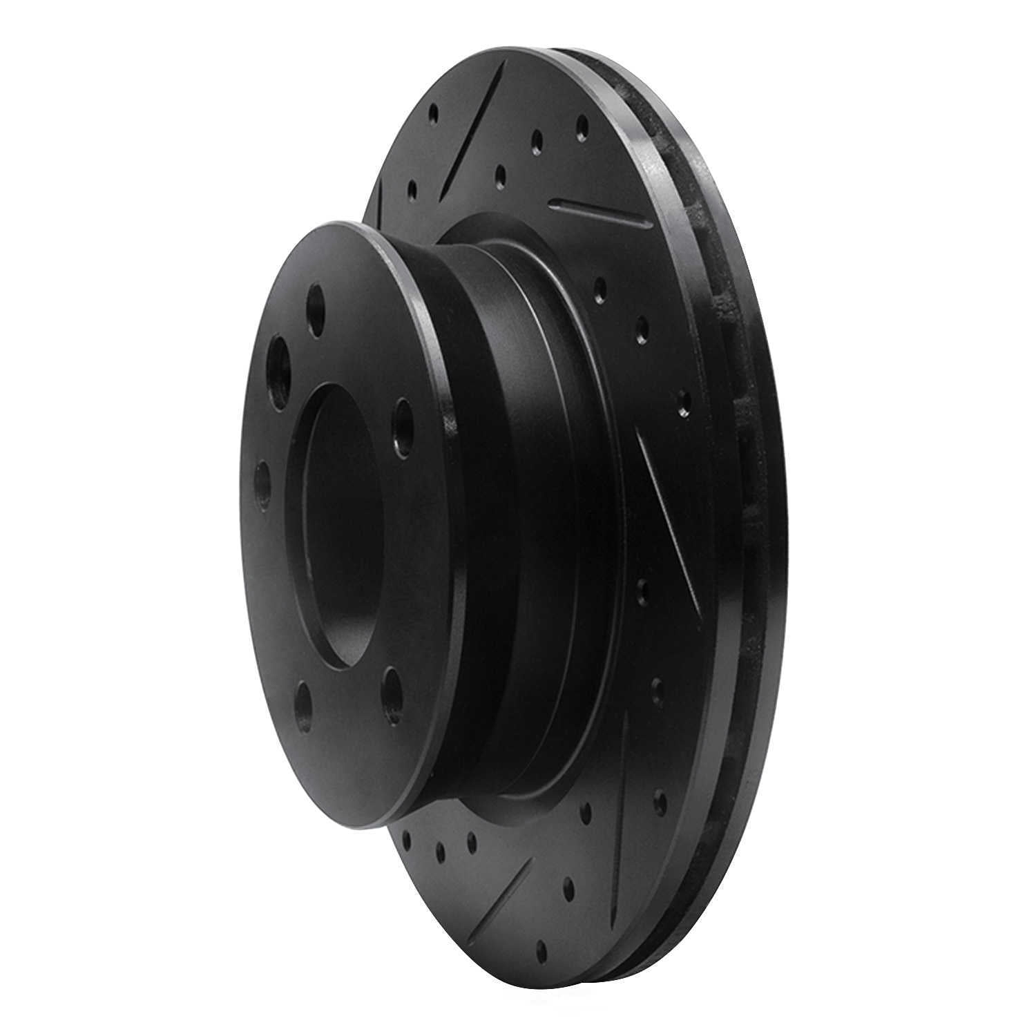 Dynamic Friction Company 633-40042L DFC Brake Rotor - Drilled And Slotted - Black