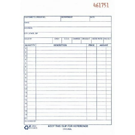 - Adams 2-Part Carbonless Bound Sales Order Book, 50 Sets per Book