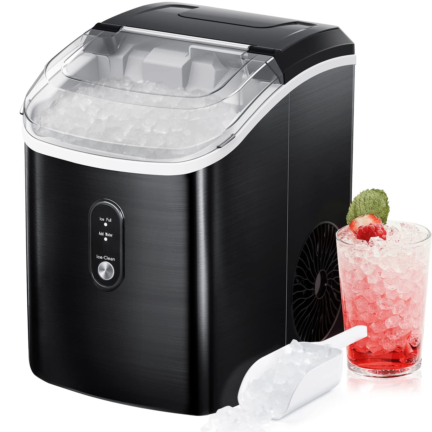 AGLUCKY Nugget Ice Maker Countertop, Portable Ice Maker Machine with
