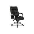 thumbnail image 2 of Lorell Executive Chair Black Leather Seat - 5-star Base - Black - 20" Seat Width x 20" Seat Depth - 27" Width x 32" Depth x 44.5" Height - 1 Each, 2 of 10
