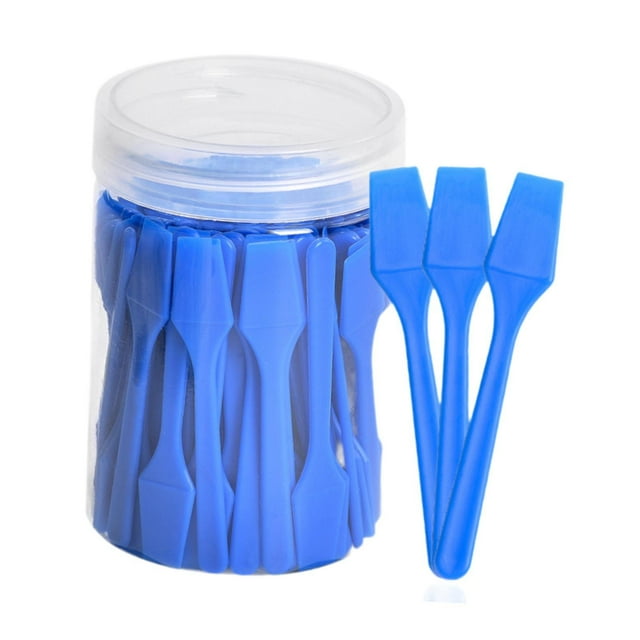 Espátulas para base de maquillaje, herramienta para mezclar mascarillas faciales, fácil de limpiar, profesional, lavable, cuchara para mascarillas Azul