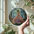 thumbnail image 2 of Princess in the Enchanted Garden Stained Glass Window Hanging - Handmade Sun Catcher, Fantasy Art Panel, Magical Forest Décor, Celestial Gift, Dreamy Princess Wall Ornament, 2 of 5