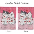thumbnail image 3 of GZHJMY Garden Flag Double Sided Cat Couple Romantic, Fade Resistant Yard Flag Durable Banner Indoor Outdoor Home Decor 12x18 Inch Yard Flags, 3 of 7