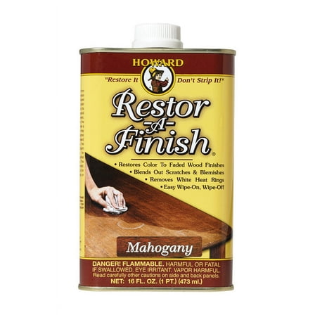 1 Pc, Howard Restor-A-Finish Semi-Transparent Mahogany Oil-Based Wood Restorer 1 Pt