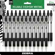 Zebra Pen Z-Grip Retractable Ballpoint Pens Medium Pen Point - 1 mm Pen Point Size - Black - Clear Barrel - 24 / Pack