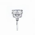 thumbnail image 5 of 13x10mm Emerald Cut and Kite Cut Lab-Created Moissanite & Diamond Three-Stone Luxury Design in Sterling Silver Engagement Ring for Women, 5 of 6