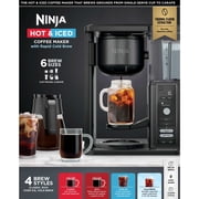 Ninja Hot & Iced 10-Cup Drip Coffee Maker, 4 Brew Styles, Rapid Cold Brew, CM360WM, Black