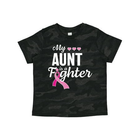 

Inktastic Breast Cancer Awareness My Aunt is a Fighter Gift Toddler Boy or Toddler Girl T-Shirt