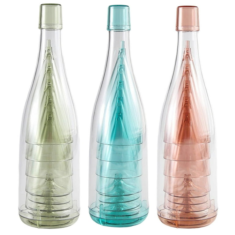 5pcs Portable Travel Wine Glass Set Creative Plastic Beer Drink