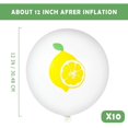 thumbnail image 3 of Toyvian 10pcs 12-inch Lemon Pattern Latex Balloons Lovely Balloons Home Decoration for Party Birthday Festival, 3 of 3
