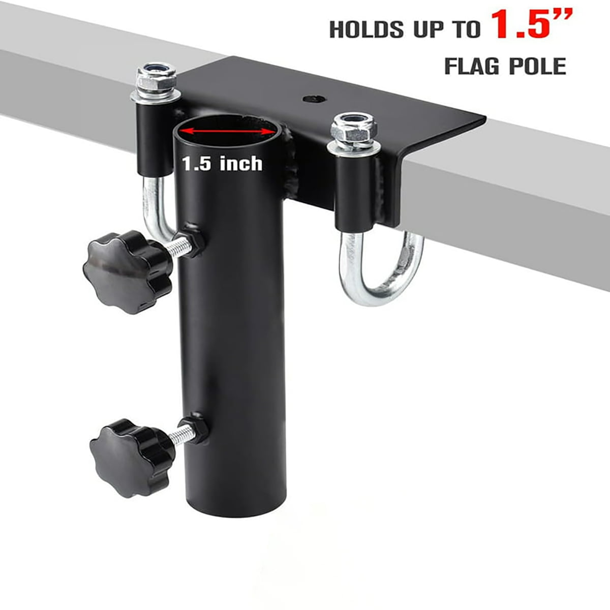Universal Hitch Mount Flagpole Mount, No Drilling Steel Truck Flagpole