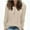 Beige, variant on CaiJunJia Sweaters No Boundaries ,Women's Winter Casual Solid Round Neck Long Sleeve Buttoned Knit Brushed Loose Sweater Top