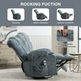thumbnail image 4 of Power Recliner Chair for Adults, UHOMEPRO Swivel Recliner Chair with Massage and Heat, Manual Nursery Rocker Chair Sofa with USB Port, Modern Living Room Lounge Chair with Side Pockets, Blue, 4 of 10