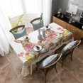 thumbnail image 4 of Easter Bunny Eggs Rectangle Tablecloth, Spring Tulips Rustic Rabbits Colorful Plaid Waterproof & StainResistant Tablecloth, Washable Oil-proof Table Cover for Dining/Party/Wedding/Buffet 52x70 In, 4 of 9