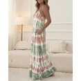 thumbnail image 5 of CHICME Nightgowns for Women Tie-Dye Print Spaghetti Strap Sleeveless Long house Dresses Women Nightshirts & Gowns with Pockets Light Green-XL, 5 of 9