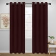 thumbnail image 1 of Cortinas fáciles de usar con aislamiento térmico de 132 x 213 cm, color vino, 2 paneles, 1 of 7