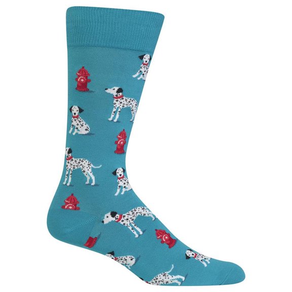 Dalmatian Turquoise Mens Crew Socks