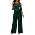 thumbnail image 2 of Women's Lace Sleeveless Drawstring Jumpsuit - Zipper Waist, Polyester, Casual Summer Romper, Multiple Colors/Styles, 2 of 7