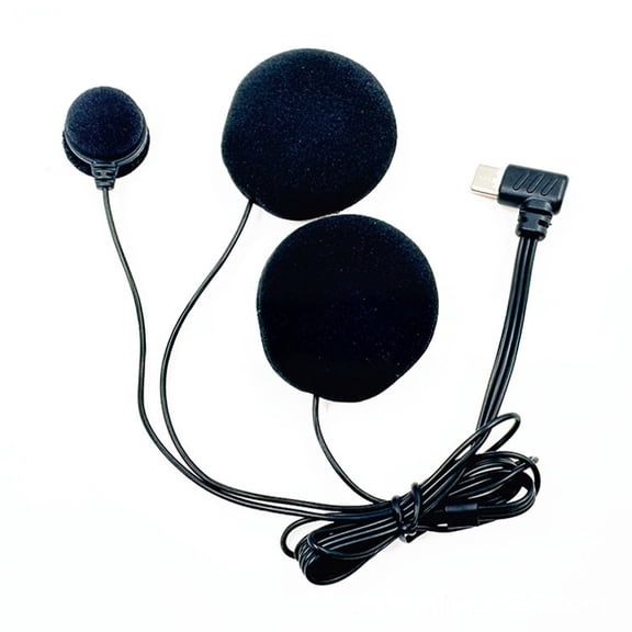 USB Type C Helmet Headset Microphone Compatibles Full Face Helmets Includes Noise Cancelling and Adjustable Boom