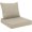 Beige 22 x 24 Inch, variant on Outdoor Seat Cushion Set 22 x 24 Inch Dark Gray Waterproof Fade-Resistant Rectangular Patio Cushions with Removable Washable Cover, Medium-Firm Foam, Tie Straps and Zipper Closure