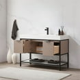 thumbnail image 4 of Marcilla 48" One-Piece Composite Stone Sink Top Bath Vanity in Almond Coffee, 4 of 14