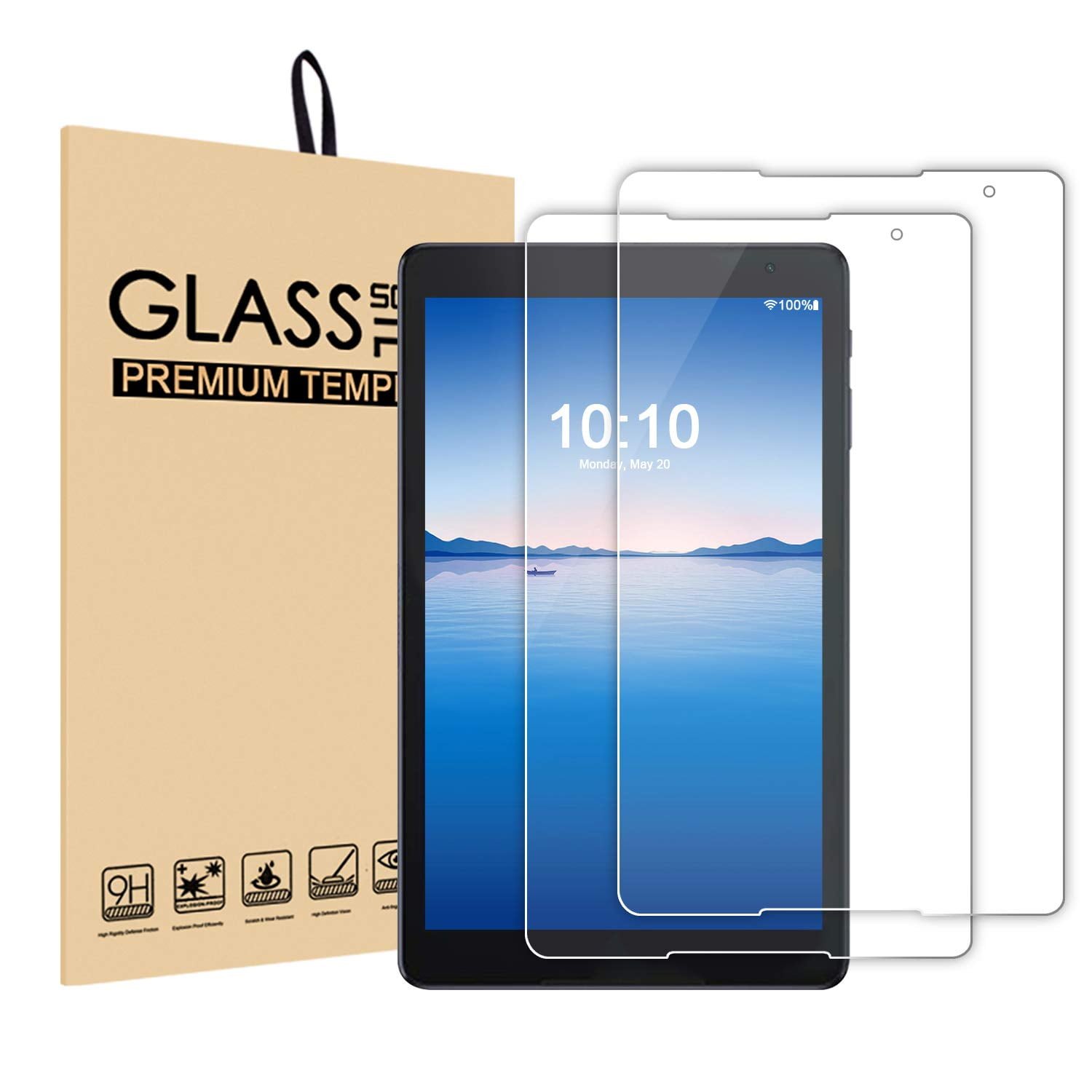 [2 Pack] Mignova Alcatel 3t 10.0 Screen Protector,[No Bubbles] [Prevent