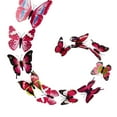 thumbnail image 3 of Wosthever 12 Uds. Pegatinas de pared de mariposas 3D, calcomanías de diseño artístico de doble cubierta, decoración de habitación DIY Decoración del hogar 8, 3 of 4