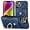 Blue, variant on Retro Durable Leather Phone Case for iPhone X XS XR Max 7 8 6 S Plus Adjustable Finger Ring Holder Card Slots Lens Protector Back Cover(Purple,X/XS)