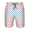 thumbnail image 4 of Yiaed Red Blue Polka Dots Print Men's Swim Trunks with Lining Quick Dry Sports Shorts Beach Shorts Boardshorts-3X-Large, 4 of 5