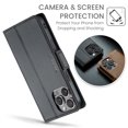 thumbnail image 5 of ELEHOLD Wallet Case for iPhone 16 Pro Max Premium Leather Case wih RFID Blocking Function Card Slots Kickstand Magnetic Clasp Shockproof Cover for Men Women for iPhone 16 Pro Max,Black, 5 of 11