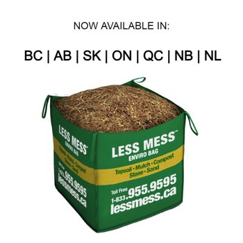 Less Mess Enviro Bag, 1 Cubic Yard Garden and Landscape Bulk Bag Delivered, Natural Cedar Mulch