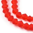 thumbnail image 3 of Imitate Austrian Crystal Frosted Glass Beads Strands Grade AA Faceted Bicone Red 4.5x3.5~4mm Hole: 1mm about 80~85pcs/strand 30~32cm, 3 of 3