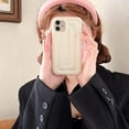 thumbnail image 4 of for iPhone 11 Case 6.1 Inch, Cute 3D Striped Pattern Phone Case Soft Silicone Case for Women Girls Boys Luxury Plated Glossy Shockproof Air Cushion Back Cover, Beige, 4 of 7