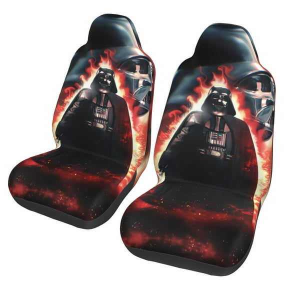Car Seat Covers Set Of 2 Darth Vader Front Seat Accessories Protector Cover Cushion Auto Car Decor Stretch Elastic Universal Fit For Most Vehicle Car Suv Truck