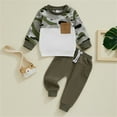 thumbnail image 2 of Coerni Boys 2 Pieces Set Long Sleeve Tops + Camouflage Pants Outfits Boys Clothes Set 6 12 18 24 Months Halloween Clothes, 2 of 5