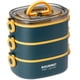 thumbnail image 2 of JTWEEN Lonchera Bento de 3 Niveles para Adultos, Lonchera Bento Apilable, Caja de Comida Sellada a Prueba de Fugas, Contenedor de Comida Portátil Seguro para Estudiantes y Trabajadores para Oficina, Escuela, Camping, 2 of 9