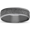 thumbnail image 1 of Mens 10K Black Gold Textured Wedding Band, 1 of 2
